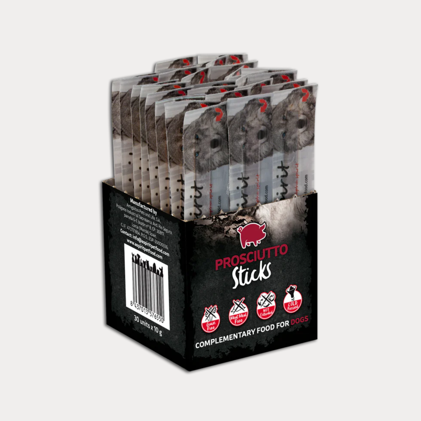 Alpha Spirit - Barres semi-humides de Jambon de 10gr (30PZ)