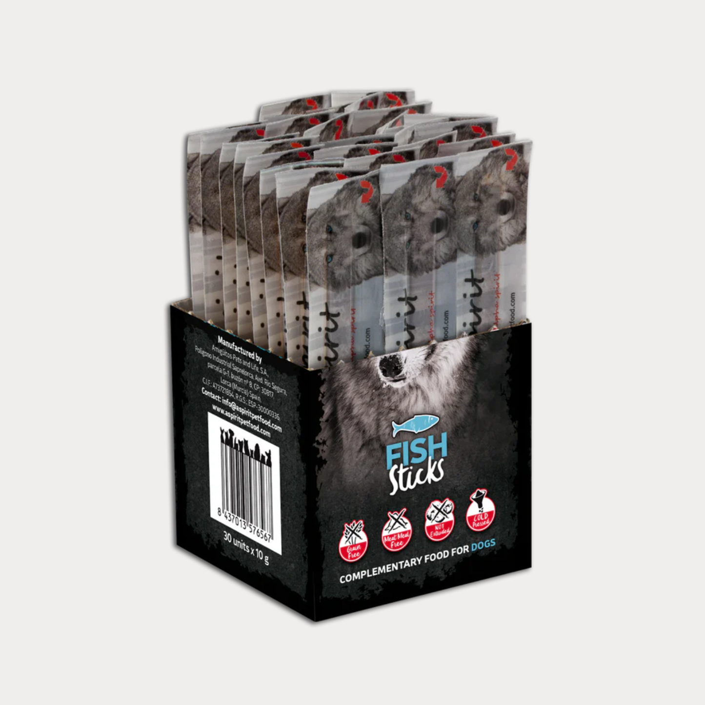 Alpha Spirit - Barrette semi umide di Pesce da 10gr (30PZ)