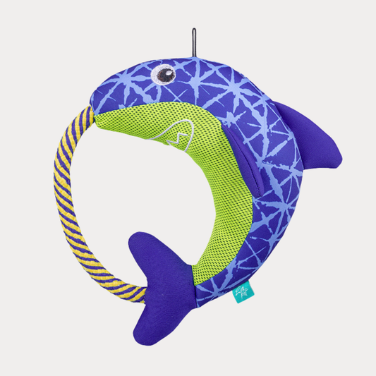 LeoPet - Gioco per cani galleggiante in tessuto Delfino 25cm