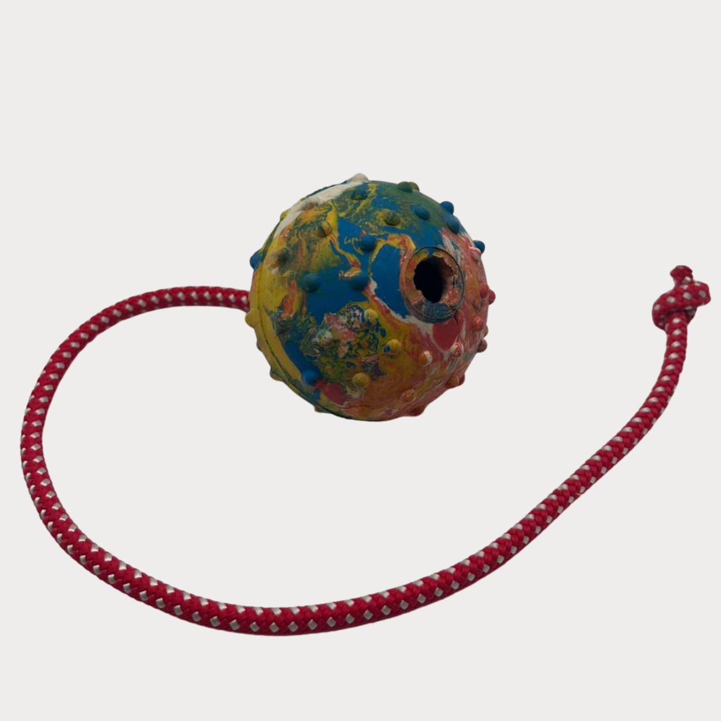 Gappay - Pallina in gomma con corda 50cm