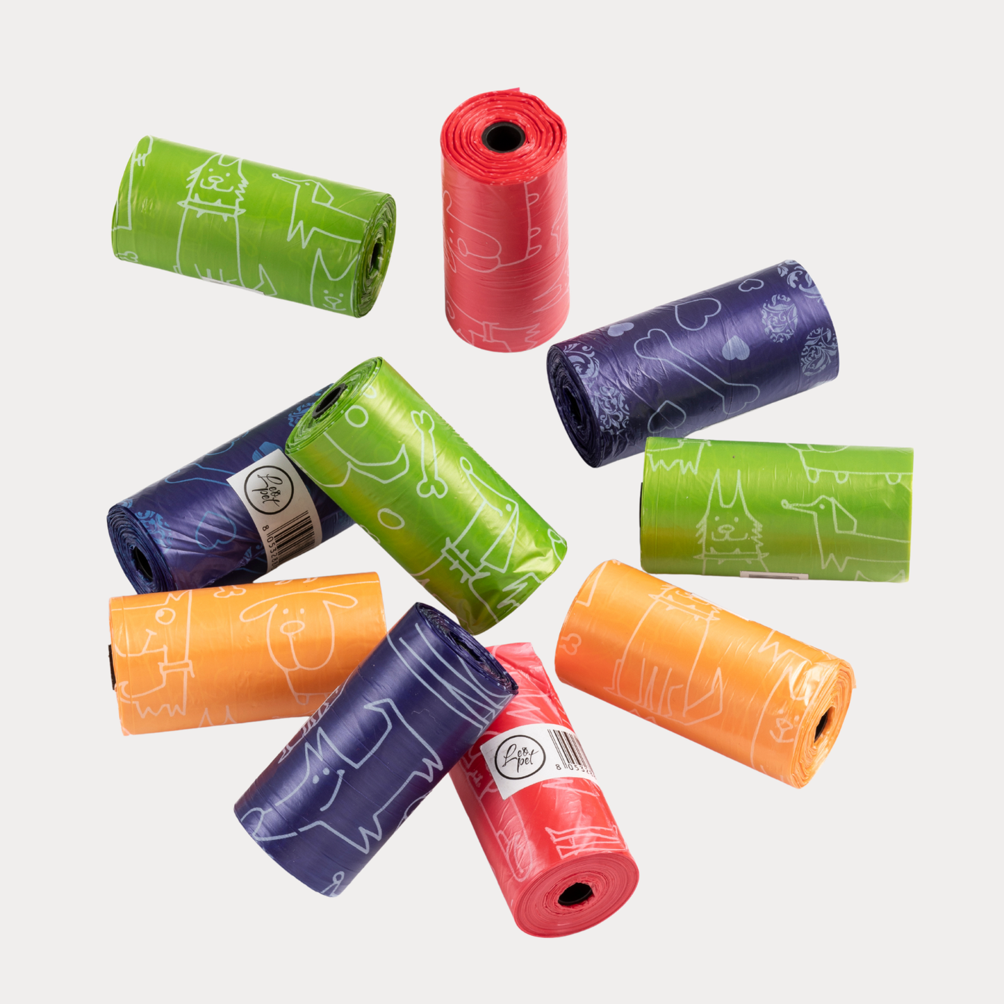 LeoPet - Sacchetti igienici colori assortiti Extra Resistenti