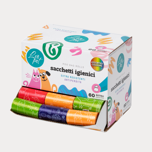 LeoPet - Sacchetti igienici colori assortiti Extra Resistenti