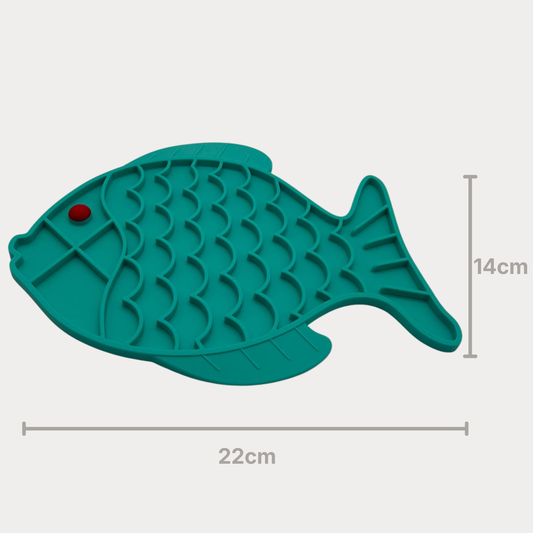 Lickmat in Silicone a Forma di Pesce per Cani – Gioco Interattivo e Antistress