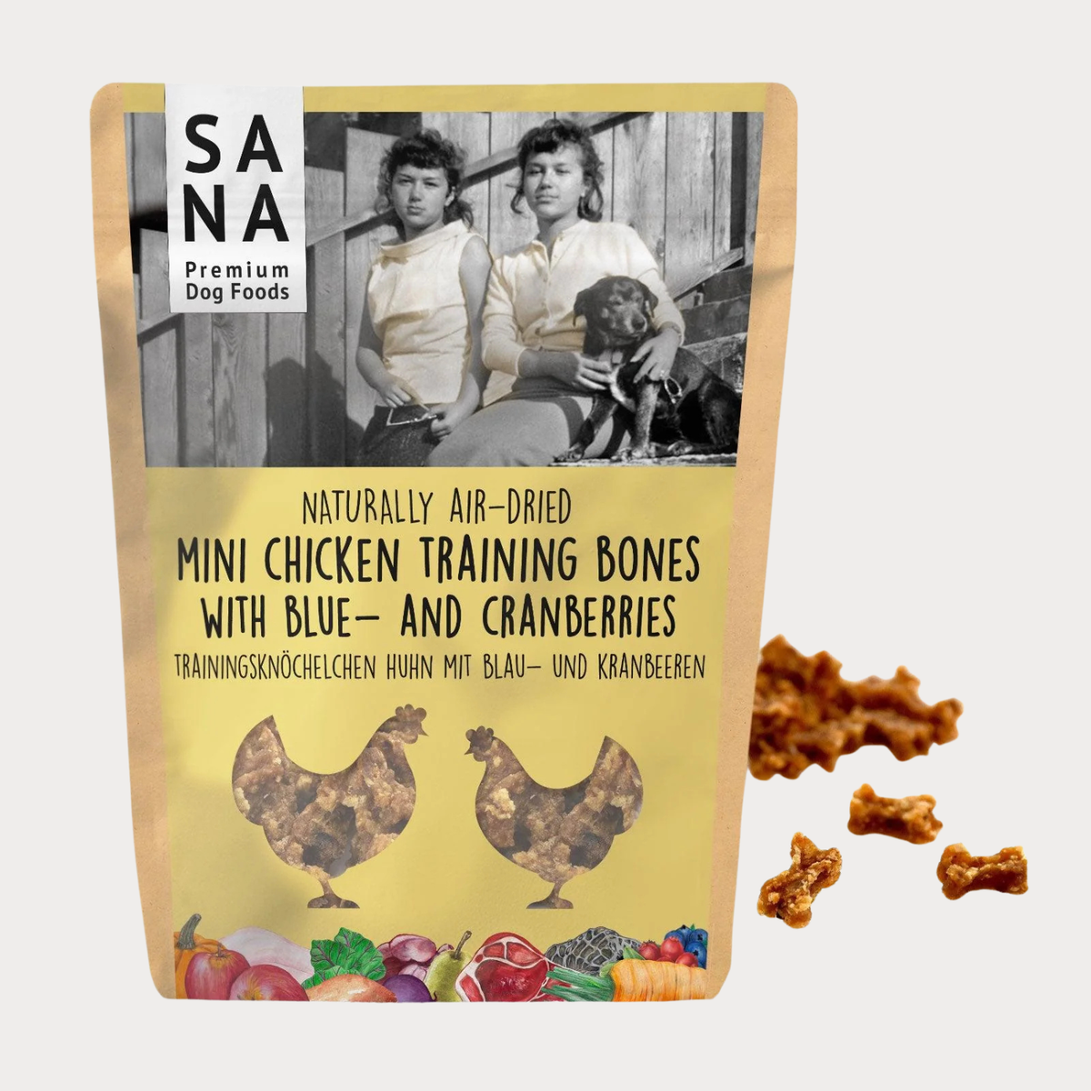 SANADOG - Training bones al pollo con mirtilli blu e rossi 100gr