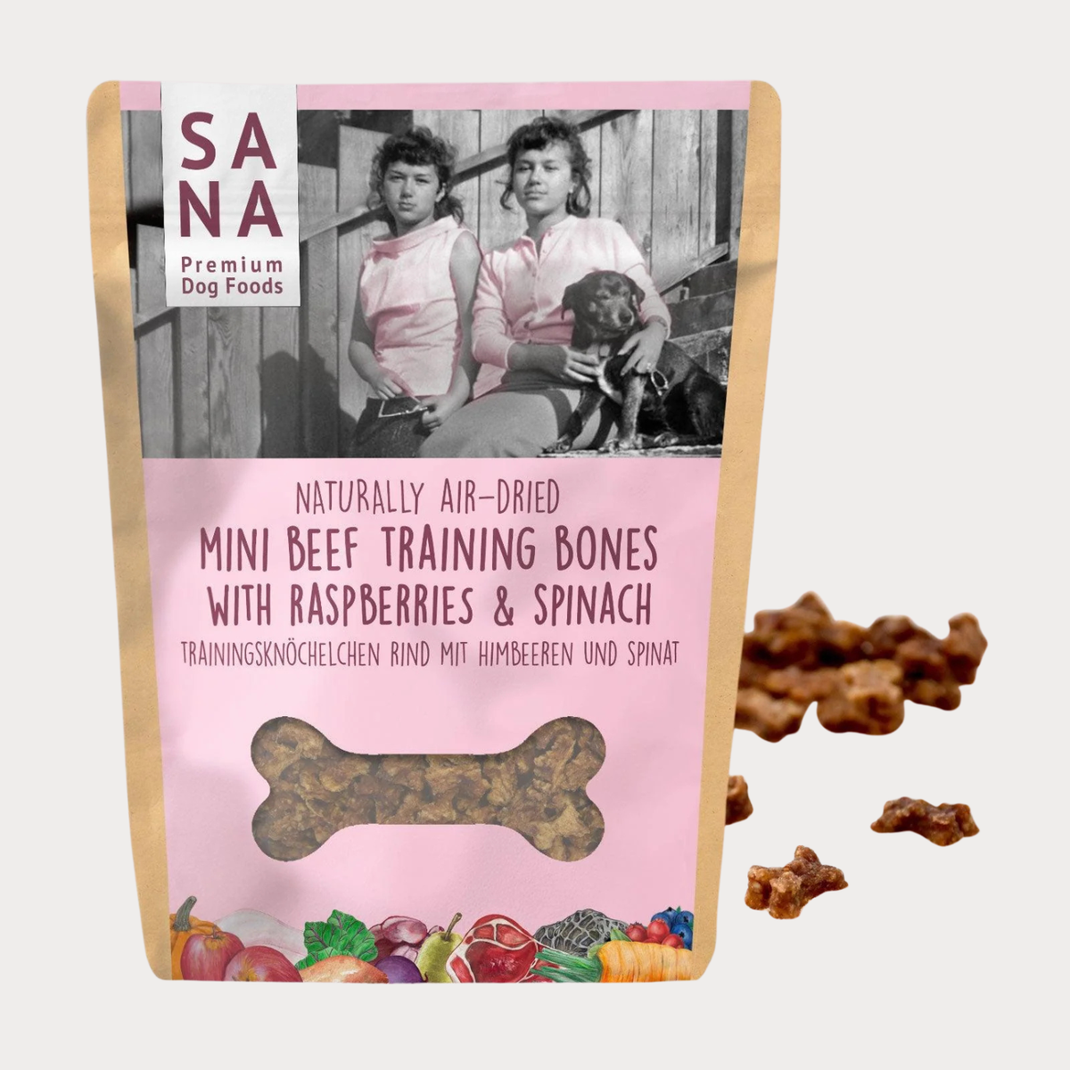 SANADOG - Training bones al manzo con lamponi e spinaci 100gr