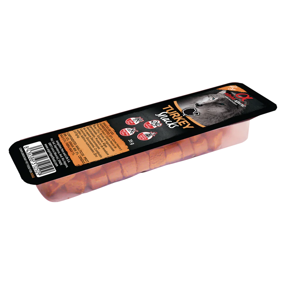 Alpha Spirit - Premietti semi umidi di Tacchino Confezione da 35gr